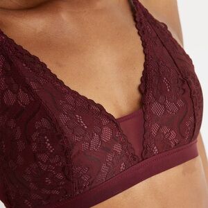 NWOT Aerie Gingerbread Lace Plunge Bralette